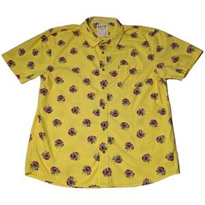 VSTR PREMIUM Pink Flamingo Pool Float Drink Holder Men 2XL Yellow Shirt